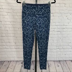 Lucy High Waisted Blue Printed Leggings Size Small